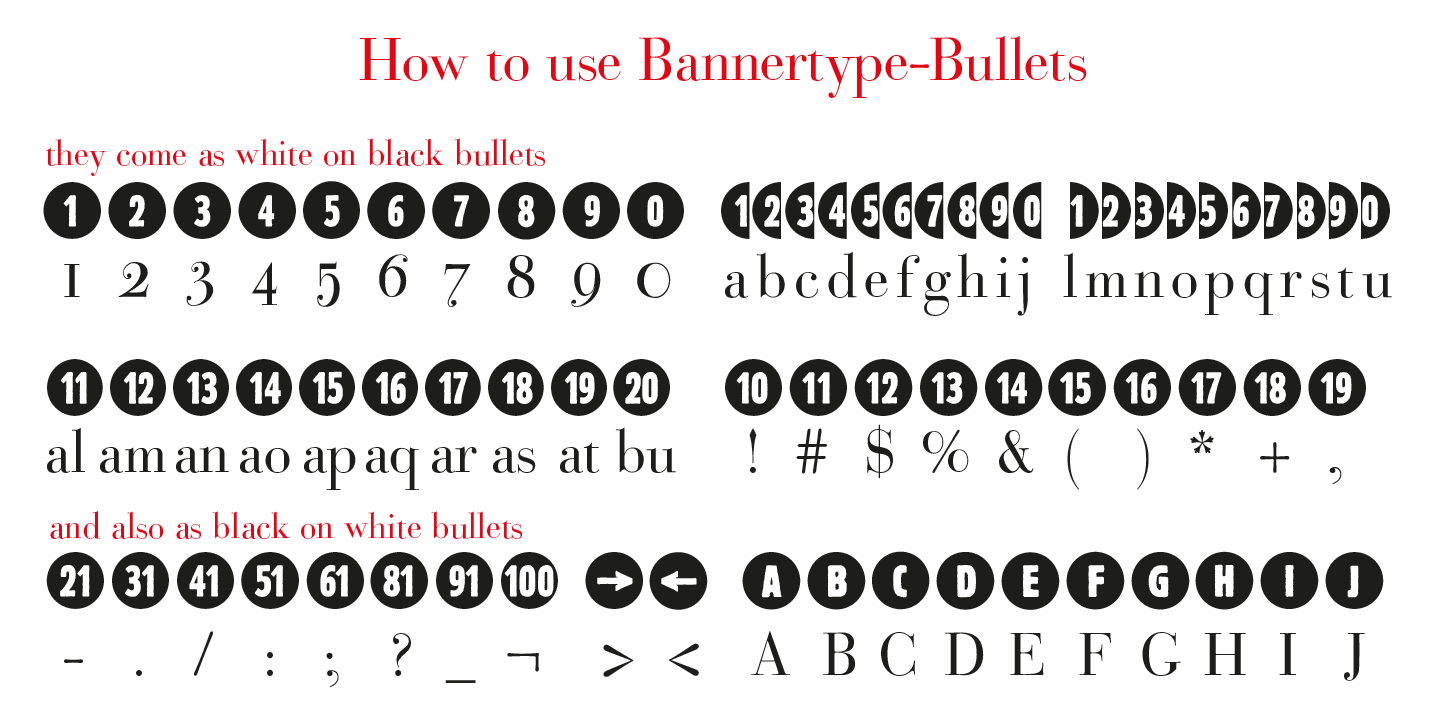 Bullets Font